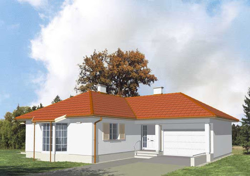 projekt domu Z werandą - wariant III - C59c