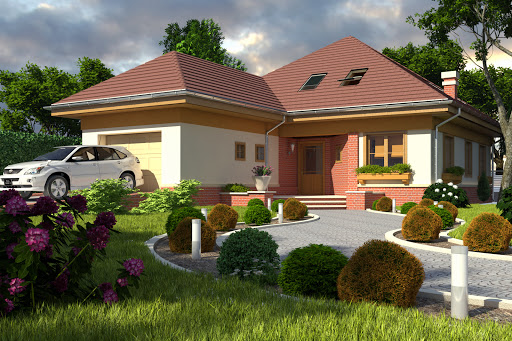 projekt domu Alinka z garażem 1-st. A