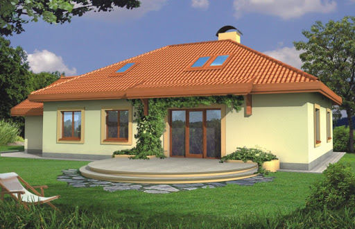 projekt domu Sielanka 30 st. wersja B dach 4-spadowy z podwójnym garażem
